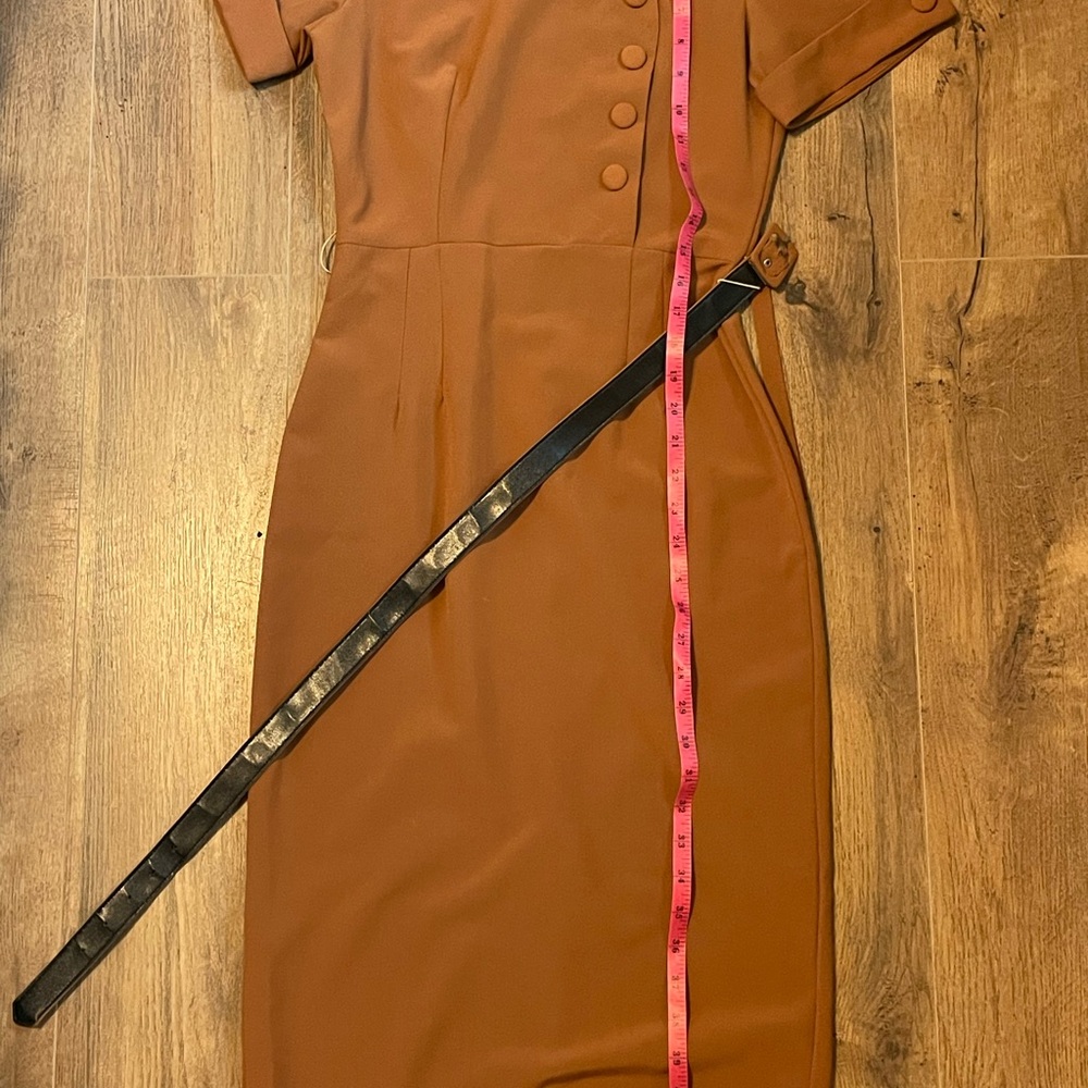 Elegant Brown Bettie Page Dress - Picture 2 of 6
